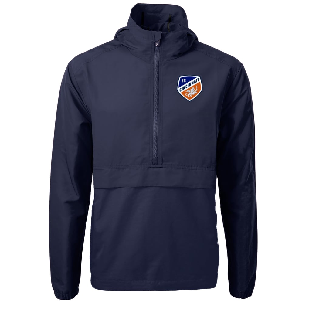  FC Cincinnati Cutter & Buck Charter Eco Recycled Anorak Jacket - Navy